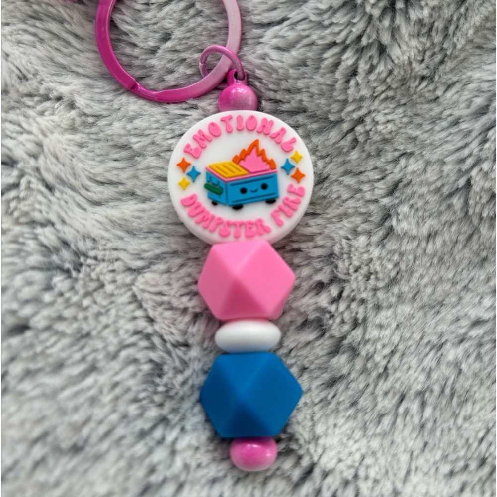 Emotional Dumpster Fire Keychain / Bag Charm